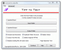 Tiff to Text 3.0 screenshot. Click to enlarge!