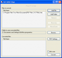 Tiff2PDF Pilot 2.16.108 screenshot. Click to enlarge!