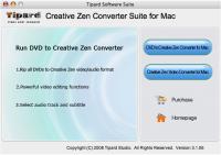 Tipard CreativeZenConverterSuitefor Mac 3.1.08 screenshot. Click to enlarge!