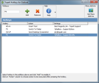 Topalt Hotkeys for Outlook 2.7.4889 screenshot. Click to enlarge!