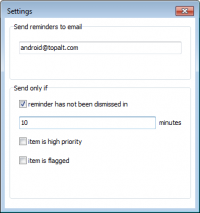 Topalt Send Reminders for Outlook 3.14.5312 screenshot. Click to enlarge!