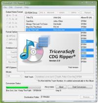 TriceraSoft CDG Ripper 2.0 screenshot. Click to enlarge!