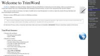 TrimWord for Windows 8 1.0.0.19 screenshot. Click to enlarge!