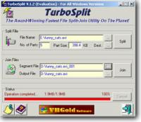TurboSplit 1.2 screenshot. Click to enlarge!