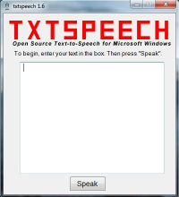 Txtspeech Portable 2.0 screenshot. Click to enlarge!