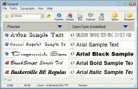 Typograf font manager 5.0 screenshot. Click to enlarge!