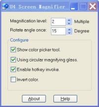 U4 Screen Magnifier 2.01 screenshot. Click to enlarge!