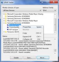 UPnP Tester 2.11.82.5 screenshot. Click to enlarge!