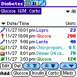 UTS Diabetes for Palm OS 1.3 screenshot. Click to enlarge!
