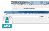Ultimate MSI to EXE Converter 2.0.0.0 screenshot. Click to enlarge!