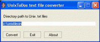 Unix2Dos 1.1 screenshot. Click to enlarge!