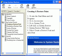 Using System Restore 1.0 screenshot. Click to enlarge!