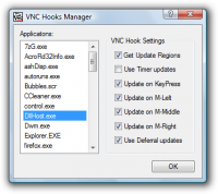 VNC Hooks Manager 1.2 screenshot. Click to enlarge!