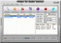 Video To Audio Cutter 2.00.07 screenshot. Click to enlarge!