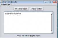 Viral Scam Detector 1.0 screenshot. Click to enlarge!