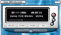Vista MP3 Recorder 1.00.3 screenshot. Click to enlarge!