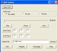 WAV Splitter 1.3.3.3 screenshot. Click to enlarge!