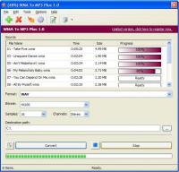 WMA to MP3 Plus 3.4.1 screenshot. Click to enlarge!