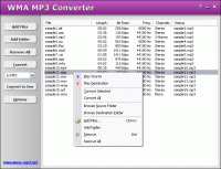WMA WMV ASF MP3 Converter 2.1.791 screenshot. Click to enlarge!