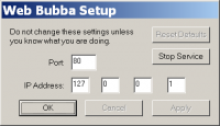 Web Bubba 1.0 screenshot. Click to enlarge!