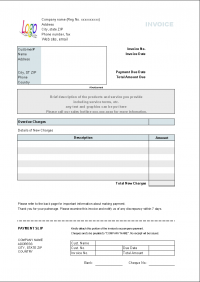 Web Hosting Invoice Form - screenshot. Click to enlarge!