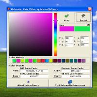 Webmaster Color Picker 2.1 screenshot. Click to enlarge!