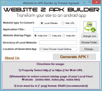 Website 2 APK Builder Pro 3.0 screenshot. Click to enlarge!