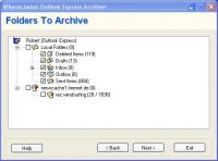 WheresJames Outlook Express Archiver 1.34 screenshot. Click to enlarge!