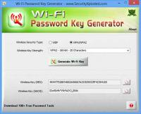 Wi-Fi Password Key Generator Portable 1.0 screenshot. Click to enlarge!