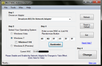 Win7 MAC Address Changer 1.9.5 screenshot. Click to enlarge!
