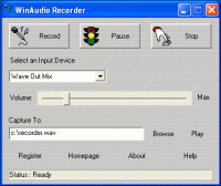 WinAudio Recorder 2.2.5.1 screenshot. Click to enlarge!