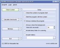 WinHKI Checksum-Calculator Anti-Virus 1.58 screenshot. Click to enlarge!