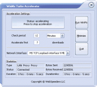 WinMX Turbo Accelerator 3.3.0 screenshot. Click to enlarge!