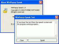 WinPopup Speak! 1.0 screenshot. Click to enlarge!