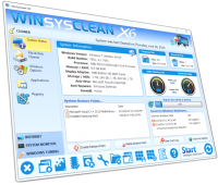 WinSysClean X6 16.1.0.866 screenshot. Click to enlarge!
