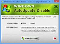 Windows AutoUpdate Disable 3.0 screenshot. Click to enlarge!