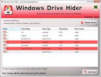 Windows Drive Hider 3.0 screenshot. Click to enlarge!