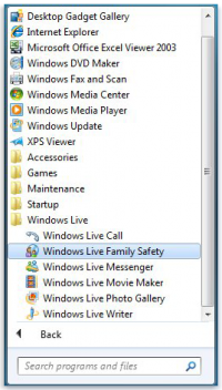 Windows Live Family Safety 2012 16.4.3508.0205 screenshot. Click to enlarge!