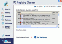 Windows Registry Cleaner 3.0 screenshot. Click to enlarge!