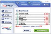 Windows Registry SWEEP (Cleaner) 2011.08 screenshot. Click to enlarge!