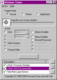 Windows Sniper 2.5 screenshot. Click to enlarge!
