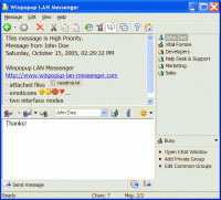 Winpopup LAN Messenger 5.5.9 screenshot. Click to enlarge!