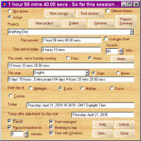 Work Log & Activity Timer 1.0 screenshot. Click to enlarge!