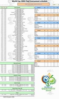 World Cup 2006 Tournament Calendar 1.5 screenshot. Click to enlarge!