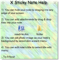 X Sticky Notes Lite 5.0.0.88 screenshot. Click to enlarge!