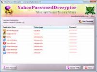Yahoo Password Decryptor 7.0 screenshot. Click to enlarge!
