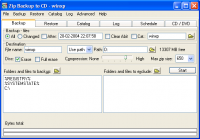 Zip Backup to CD 3.18 screenshot. Click to enlarge!