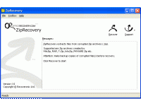 ZipRecovery 1.6.1007 screenshot. Click to enlarge!