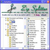 ZipSplitter 1.51 screenshot. Click to enlarge!