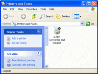 e-PDF Converter and Creator Printer 2.1 screenshot. Click to enlarge!